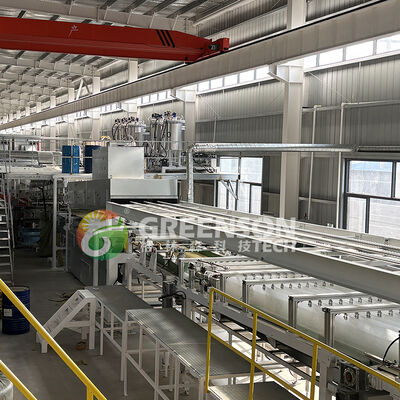 छत और दीवार अनुप्रयोगों में आसान संचालन के लिए उच्च दक्षता पूर्ण स्वचालित पत्थर ऊन सैंडविच पैनल बनाने की मशीन